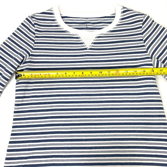 3/$25 Karen Scott Striped Boat Sweater 1/4 Sleeve Small - Picture 6 of 8